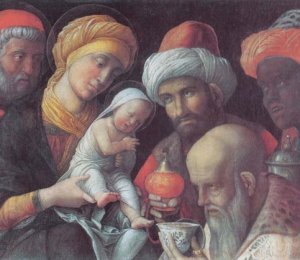Andrea Mantegna, “Adorazione dei Magi”,
1497-1500, Malibu, Paul Getty Museum. - Archivio BPP