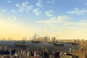 Jacob Philipp Hackert - Il porto di Barletta, 1790. - Archivio BPP