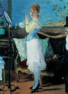 Edouard Manet, “Nana” (“Ragazza allo specchio e uomo seduto”), 1877. Il quadro fu considerato scandaloso e oltraggioso della morale. - Archivio BPP