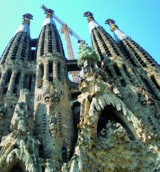 Particolare della Sagrada Familia di Barcellona, basilica capolavoro di Antonio Gaud, tuttora in costruzione. - Carlo Stasi