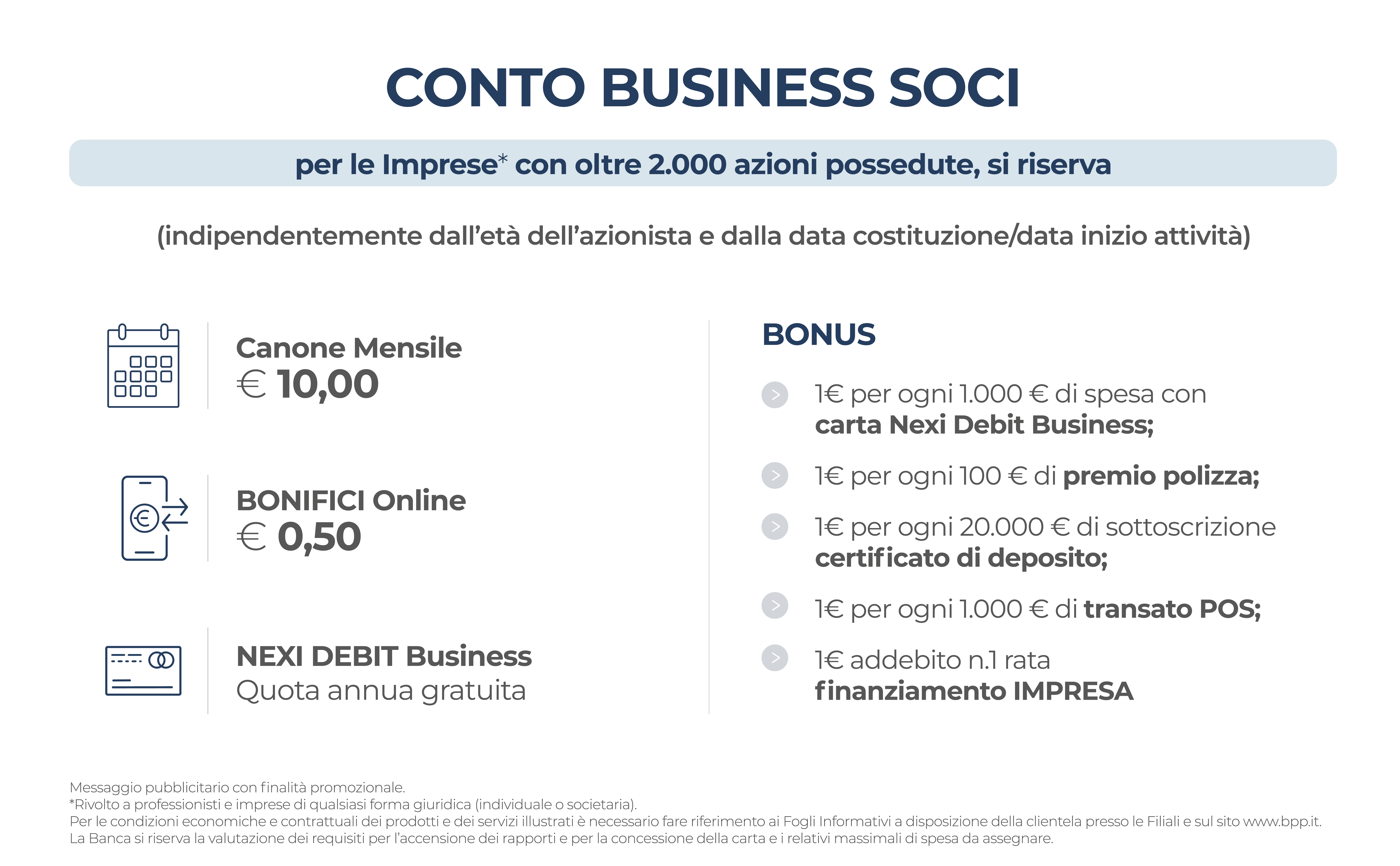 bpp - le tue esigenze di risparmio - tabella dati