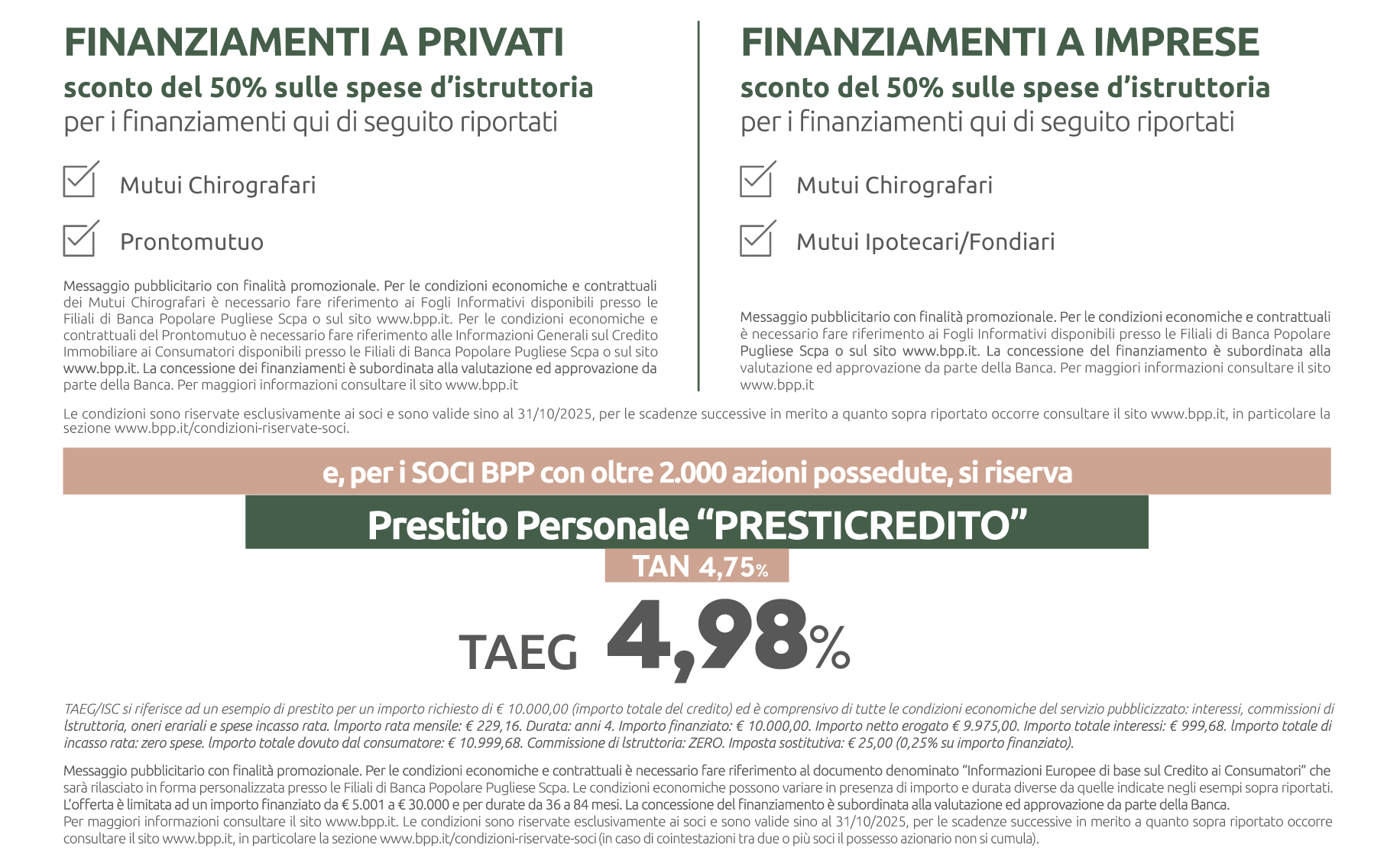 bpp - i tuoi progetti - tabella dati bpp - i tuoi progetti - tabella dati